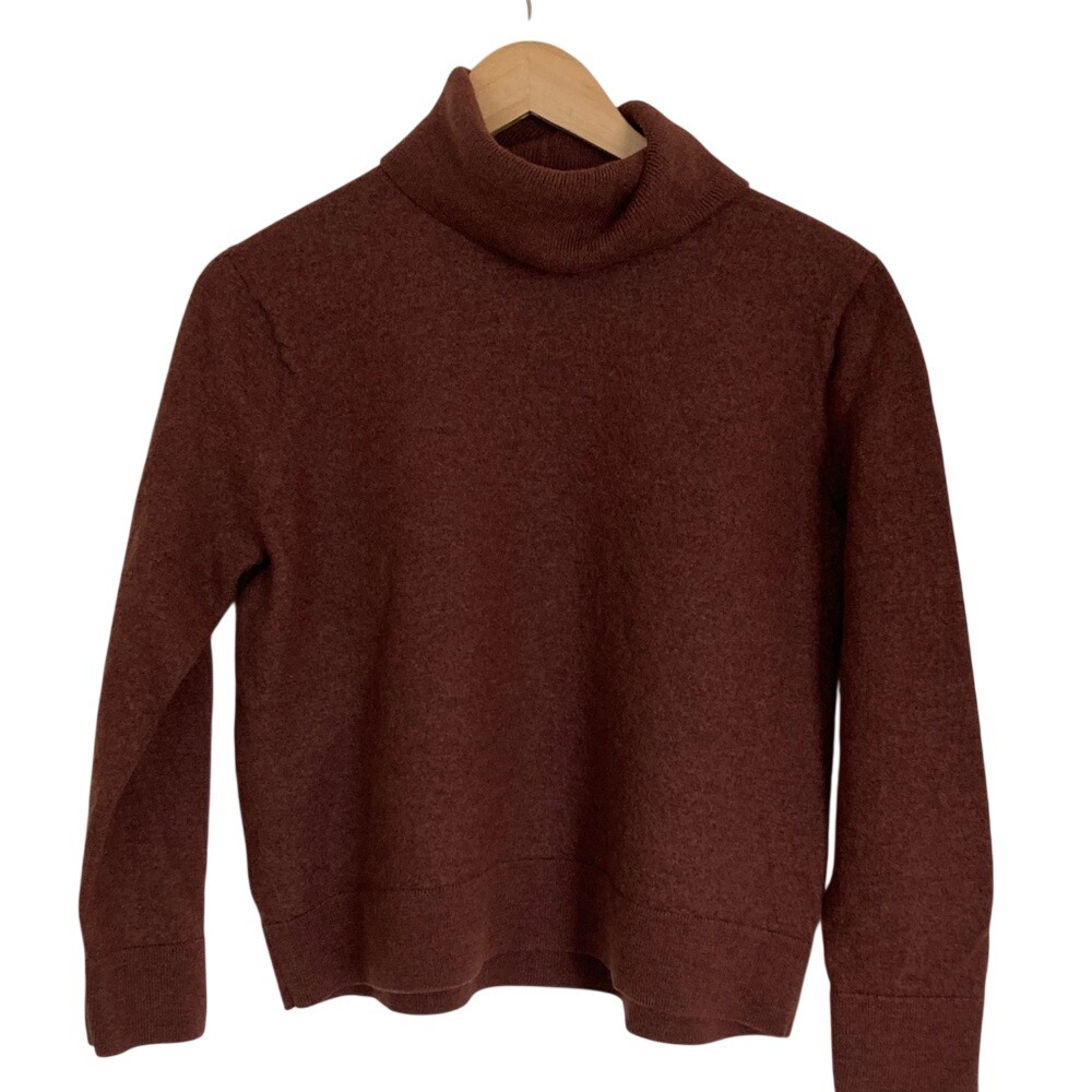 Artefact Women's Rust‎ Brown Turtleneck Merino Wool Sweater Size Large Classic